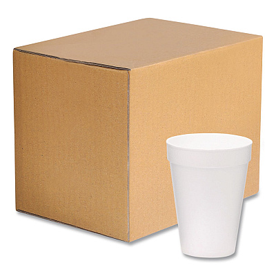 WinCup Foam Drink Cups, 14 oz, White, 1,000/Carton (221972)