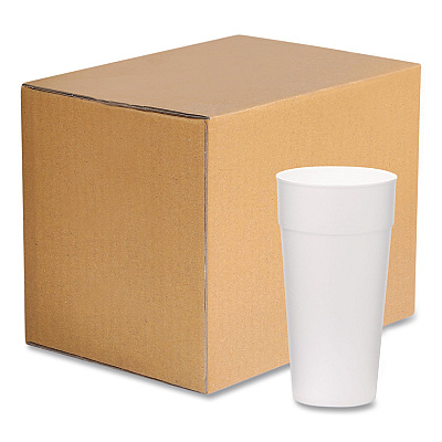 WinCup Foam Drink Cups, 24 oz, White, 300/Carton (221977)
