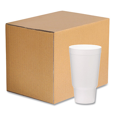 WinCup Foam Drink Cups, 32 oz, White, 400/Carton (221983)