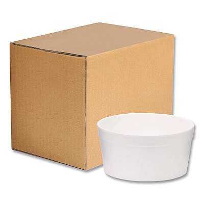 WinCup Foam Containers, Tall Style, 8 oz, White, 1,000/Carton (221996)