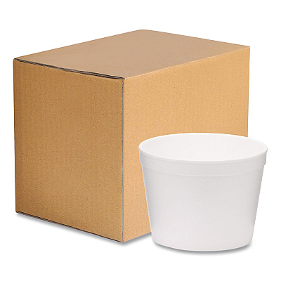 WinCup Foam Containers, Tall Style, 12 oz, White, 500/Carton (221998)