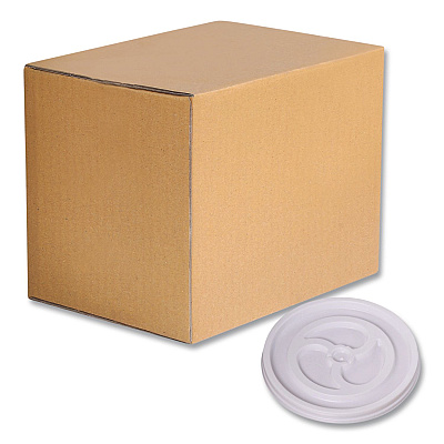 WinCup Plastic Lids for Foam Cups and Bowls, Vented, Fits 6 oz Hot Cups, White, 1,000/Carton (222076)