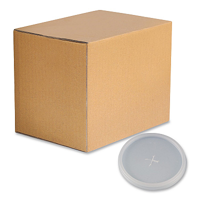 WinCup Plastic Lids for Foam Cups and Bowls, Slotted, Fits 8 oz to 10 oz Hot Cup, Translucent, 1,000/Carton (222077)