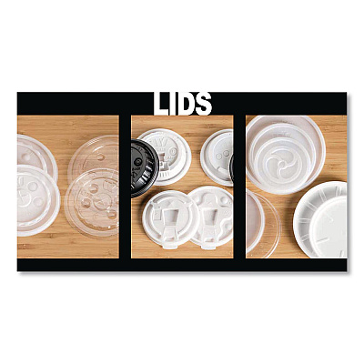 WinCup Plastic Lids for Foam Cups and Bowls, Slotted, Fits 12 oz to 24 oz Cold Cups, Translucent, 1,000/Carton (221935)