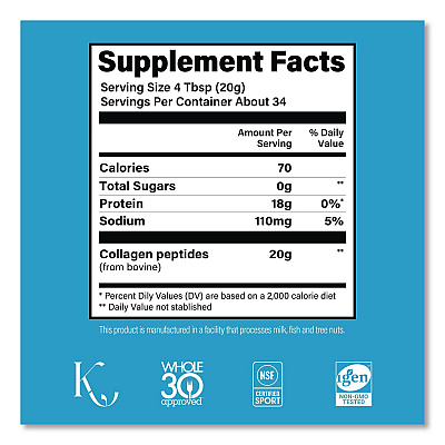 Vital Proteins Collagen Peptides Unflavored Powder, Unflavored, 24 oz Bottle (22002620)