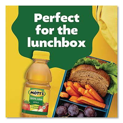 Mott's 100% Original Apple Juice, Apple, 8 oz Bottle, 24/Carton (22002660)