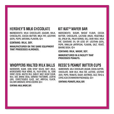 Hershey's Snack Size Bulk Candy Assortment, Assorted Flavors, Individually Wrapped, 155 Pieces (22002629)