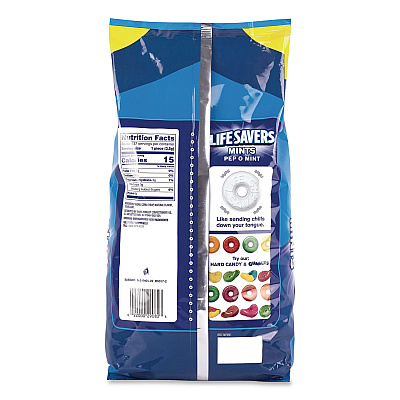 LifeSavers Mints Pep-O-Mint, Peppermint, Individually Wrapped, 53.95 oz Bag (22002650)