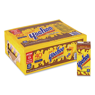 Yoo-hoo Chocolate Drink Boxes, Chocolate, 6.5 oz Box, 40/Carton (22002682)