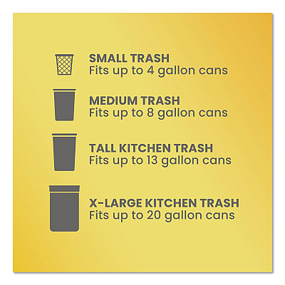Glad ForceFlex Kitchen Drawstring Trash Bags, Drawstring, 13 gal, Unscented, 23.47 x 25.38, White, 110 Bags/Box, 3 Boxes/Carton (22541CT)