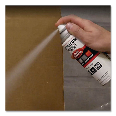 Rust-Oleum Industrial Choice 1600 System Multi-Purpose Enamel Spray Paint, Gloss ANSI 49 Medium Light Gray, 12 oz Aerosol Can, 6/Carton (214646)