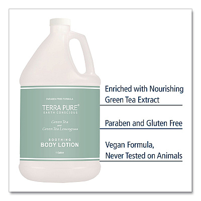 Diversified Hospitality Solutions Terra Pure Lotion Gallon, Green Tea and Lemongrass, 1 gal Bottle (002270EA)