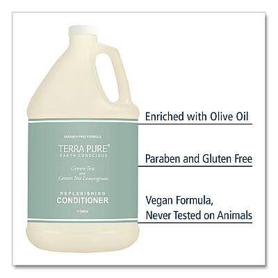 Diversified Hospitality Solutions Terra Pure Conditioner Gallon, Green Tea Lemongrass Scent, 1 gal Bottle (002256EA)