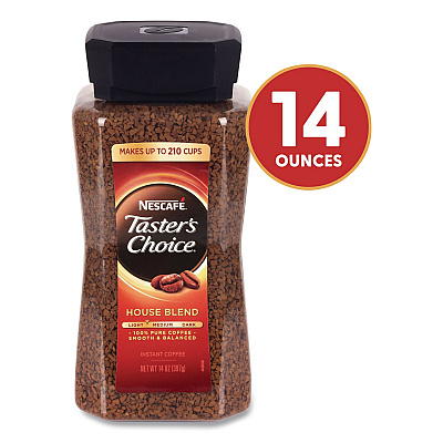 Nescaf Taster's Choice House Blend Instant Coffee, 14 oz Bottle (22002632)