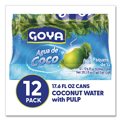 Goya Coconut Water, Coconut, 17 oz Bottle, 12/Carton (22002657)