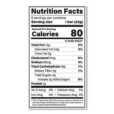 Skinny Crispy Crispy Treat, Vanilla, 0.78 oz Bars, 5 Bars/Pack, 3 Packs/Carton (60004176)