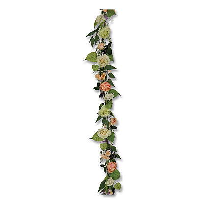 National Tree Company Rose and Lavender Spring Garland, 72" Long, Pink (DS69S21G7504)