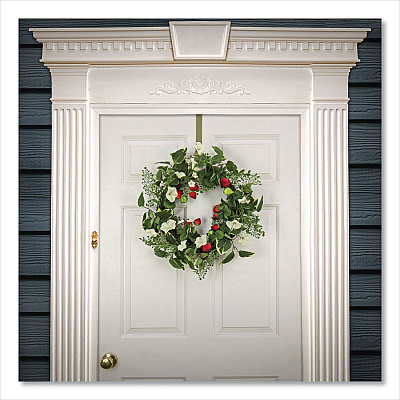 National Tree Company Petunia and Strawberry Wreath,  22" Diameter x 5"h, White (DS69S21G9324)