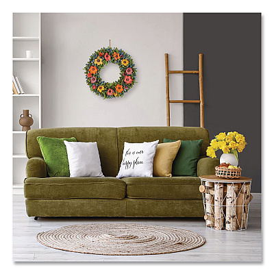 National Tree Company Spring Wreath, 18.1" x 18.1" x 3.9", Assorted Colors (EG7919B01231)