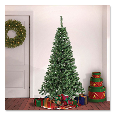 National Tree Company Linden Spruce Tree, 37" x 37" x 72", Green Tree, Green Tree Stand (LIN850060)