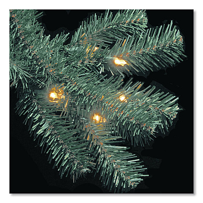 National Tree Company Pre-Lit North Valley Spruce Blue Tree, 42" x 42" x 78", Blue Tree, Green Tree Stand (NRVB730665)