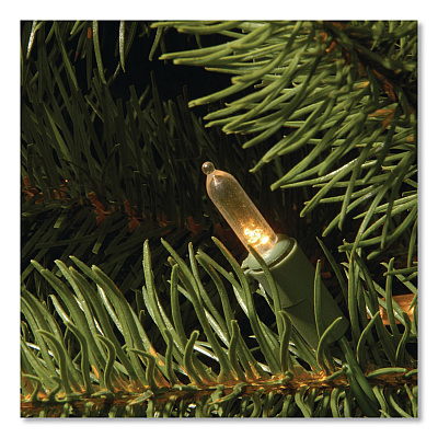 National Tree Company Pre-Lit Downswept Douglas Fir Tree, 59" x 59" x 90", Green Tree, Green Tree Stand (PEDD131275)