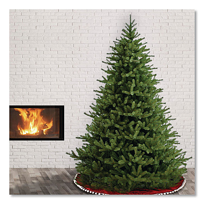 National Tree Company Norway Fir Tree, 58" x 58" x 84", Green Tree, Green Tree Stand (PENF150070)