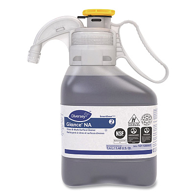 Diversey Glance NA Glass and Multi-Surface Cleaner SC, Unscented, 1.4 L SmartDose, 2/Carton (101106662)