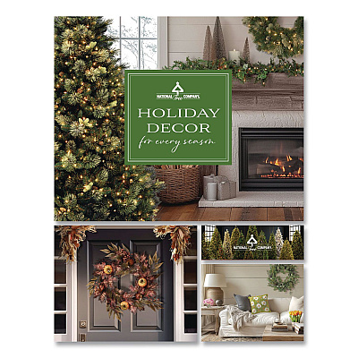 National Tree Company Pre-Lit Snowy Everest Fir, 64" x 64" x 108", Green Tree, Green Tree Stand (PEV331190)