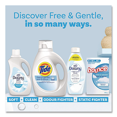 Tide Free and Gentle Liquid Laundry Detergent, HE Compatible, 100 Loads, 132 oz Bottle, 4/Carton (12140)