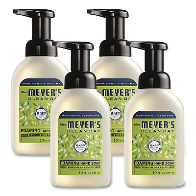 Mrs. Meyer's Clean Day Foaming Hand Soap, Lemon, 10 oz, 4/Carton (383417)