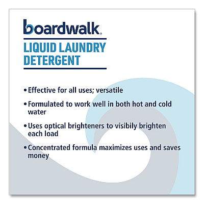 Boardwalk Liquid Laundry Detergent, Fresh and Clean Scent, 1 gal Bottle, 4/Carton (4851)