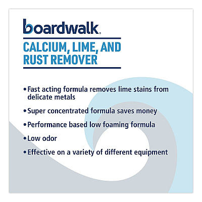 Boardwalk Calcium, Lime and Rust Remover, 1 gal Bottle, 4/Carton (4848)