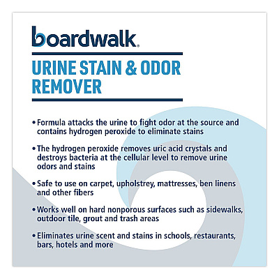 Boardwalk Urine Stain and Odor Remover, Fresh Mint Scent, 32 oz, 12/Carton (4835)