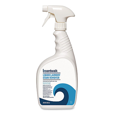 Boardwalk Liquid Laundry Stain Remover, Fresh and Clean Scent, 32 oz Bottle, 6/Carton (4852)