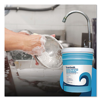 Boardwalk Manual Pot and Pan Dish Detergent, Fresh Breeze Scent, 5 gal Pail (4858)
