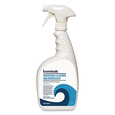 Boardwalk Industrial Cleaner and Degreaser, Spearmint Scent, 32 oz Bottle, 12/Carton (4834)