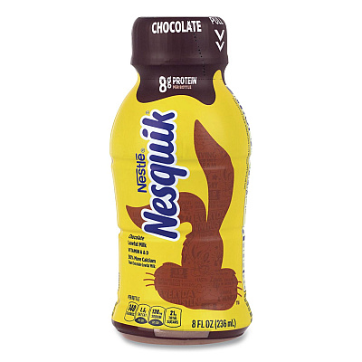 Nestl Nesquik Chocolate Lowfat Milk, 8 oz Bottle,  15/Carton (22002681)