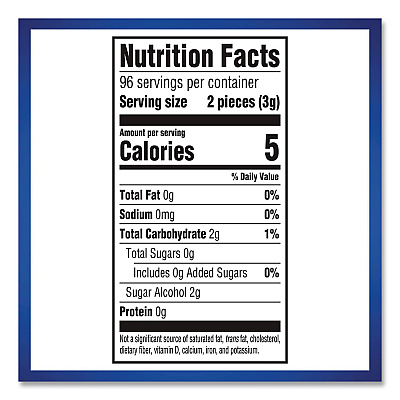 Dentyne Ice Sugarless Gum, Peppermint Flavor, 16 Pieces/Pack, 12 Packs/Carton (22002647)