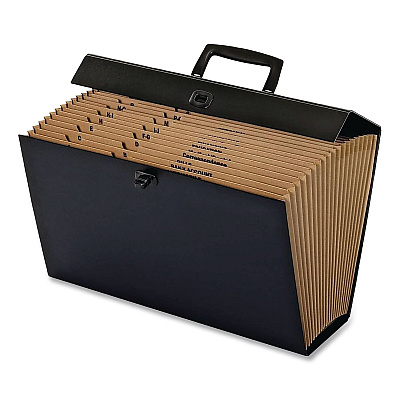 Pendaflex Case File, 5" Expansion, 19 Sections, Twist-Lock Closure, Custom-Cut Tabs, Legal Size, Randomly Assorted Colors (11170)