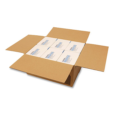 Boardwalk Eraser Pads, 2.5 x 4.5, 1" Thick, White, 6 Pads/Pack, 6 Packs/Carton