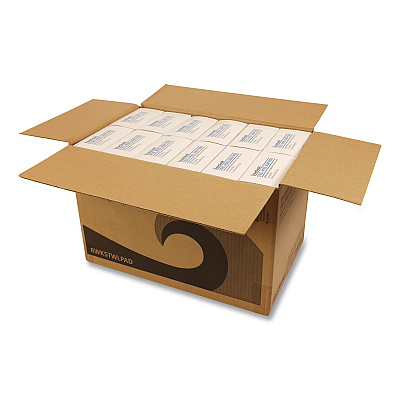 Boardwalk Steel Wool Soap Pads, 3" x 2.5", Blue, 15 Pads/Box, 12 Boxes/Carton (STWLPAD)