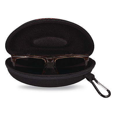 ergodyne Skullerz 3226 Zippered Hard Case with Carabiner, 6.3" x 2.95" x 2.56", Black (19226)