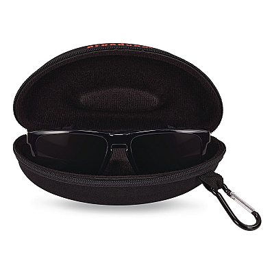 ergodyne Skullerz 3226 Zippered Hard Case with Carabiner, 6.3" x 2.95" x 2.56", Black (19226)