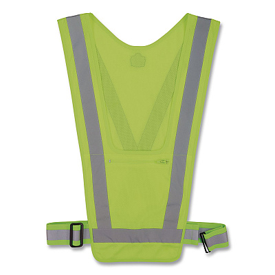 ergodyne GloWear 8045X Hi-Vis Safety Vest, Polyester, One Size, Lime (20090)