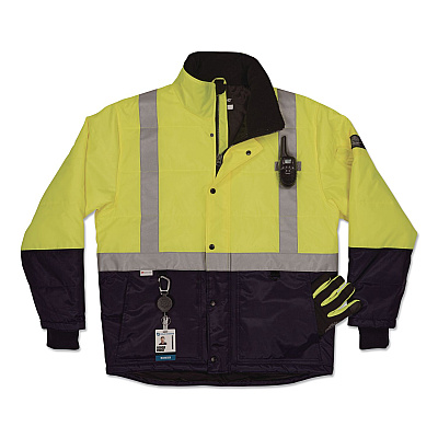 ergodyne N-Ferno 6478 Class 2 Hi-Vis Freezer Jacket, X-Small, Lime (41271)