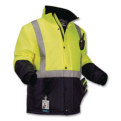 ergodyne N-Ferno 6478 Class 2 Hi-Vis Freezer Jacket, Small, Lime (41272)