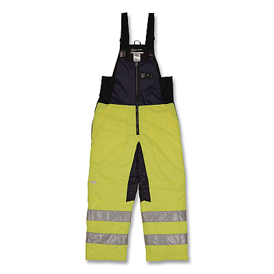 ergodyne N-Ferno 6479 Hi-Vis Freezer Bib Overalls, Large, Lime (41284)