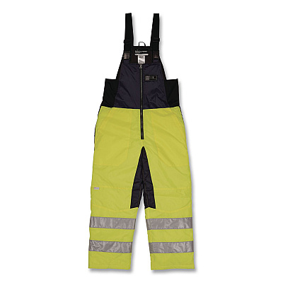 ergodyne N-Ferno 6479 Hi-Vis Freezer Bib Overalls, 2X-Large, Lime (41286)