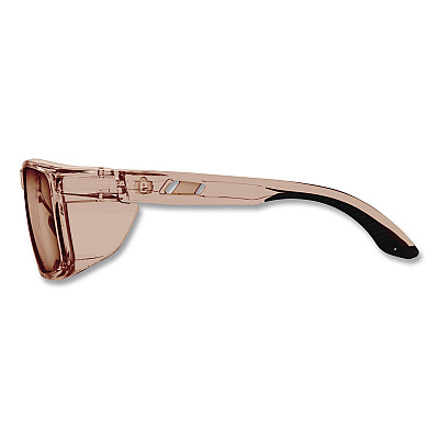 ergodyne Skullerz SIXTEN Anti-Scratch/Enhanced Anti-Fog Safety Glasses w/Side Shield, Polarized Mirrored Lens, Translucent Tan, Bronze (58241)
